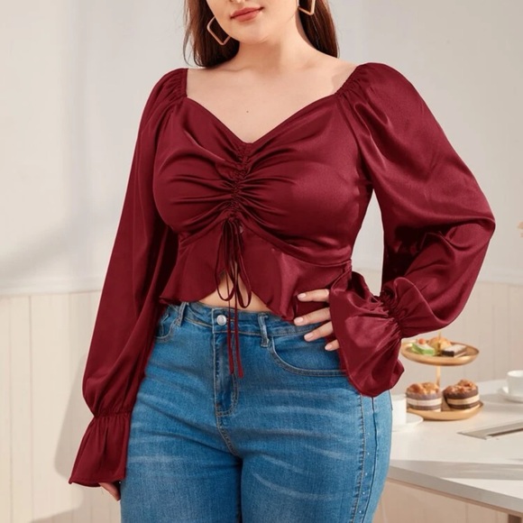 Satin blouse - Picture 2 of 6